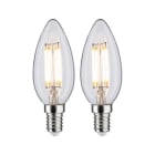 PAULMANN - LED Fil 2er Kerzen 470lm E14 2700K klar 4,5W 230W