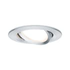 PAULMANN - EBL Set Nova Coin rund schwenkbar LED 1x6W 2700K 230V Alu gedreht/Alu