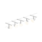 PAULMANN - WireSystem Set Sheela max 5x10W GU5,3 Chrom matt/Opal 230/12V 60VA Metall/Glas