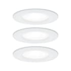 PAULMANN - EBL Set Nova rund starr LED IP44 3x6,5W 4000K 230V GU10 51mm weiss matt/Alu Zink