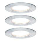 PAULMANN - EBL Set Nova Plus Coin dim rund starr LED 3x6W 2700K 230V 51mm Alu ged./Alu