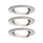 PAULMANN - EBL Set Nova Plus Coin dim rund schwb LED 3x6W 2700K 230V 51mm Eisen g/Alu