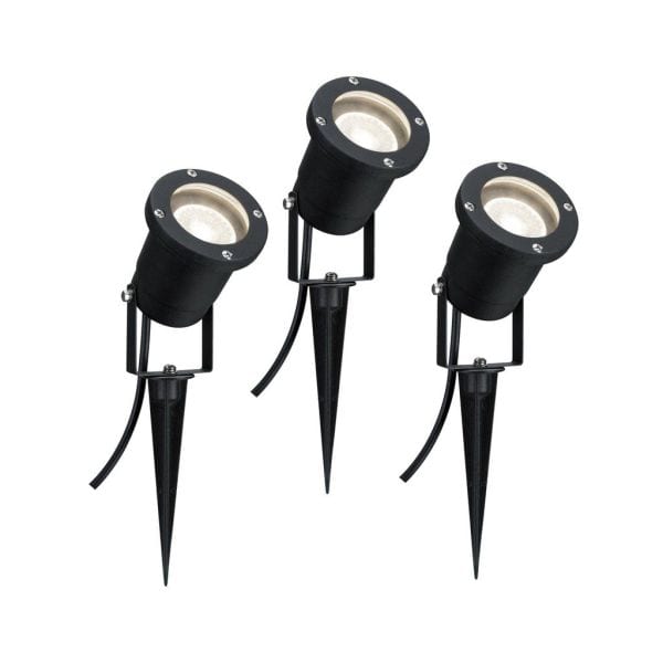PAULMANN - Outdoor 230V Garden Spotlight IP65 GU10 3x3,5W 230V 3000K Schwarz Alu