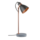 PAULMANN - Neordic Orm Tischleuchte max.1x20W E27 Grau/Kupfer matt 230V Metall/Beton