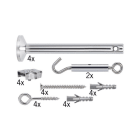 PAULMANN - Wire System Light&Easy Spann-Montageset 4 Umlenker 165mm Chrom Metall