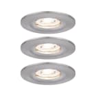 PAULMANN - EBL Nova mini Coin rund starr IP44 LED 3x4W 310lm Eisen geb/Alu