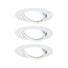 PAULMANN - EBL Base rund schwenkbar LED 3-stepdim 3x5W 230V GU10 51mm weiss/Metall