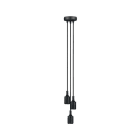 PAULMANN - Neordic Ketil Pendelleuchte max3x60W E27 Schwarz 230V Sililkon/Kunststoff