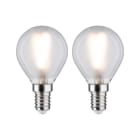 PAULMANN - LED Fil 2er Tropfen 250lm E14 2700K matt 3W 230V