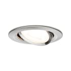 PAULMANN - EBL Set Nova rund schwenkbar LED 1x6,5W 2700K 230V GU10 51mm Eisen geb/Alu