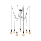 PAULMANN - Neordic Ketil Pendelleuchte max.7x60W E27 schwarz 230V Silikon/Metall