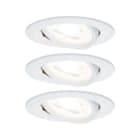PAULMANN - EBL Set Nova rund schwenkbar LED 3x6,5W 2700K 230V GU10 51mm weiss matt/Alu