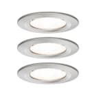 PAULMANN - EBL Set Nova rd starr LED IP44 3-stepdim 3x6,5W 230V GU10 51mm Eisen geb/Alu
