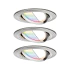 PAULMANN - EBL Set Nova Plus ZB Coin RGBW rd schw LED 3x5,2W 230V 51mm Eisen geb/Alu Zink