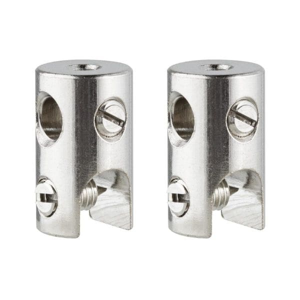 PAULMANN - WS L&E Seilklotz Seilsysteme 2er Pack max.150W/Stange max.300W Chrom 12V Met
