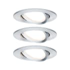 PAULMANN - EBL Set Nova Coin 3-stepdim rd schw LED 3x6W 2700K 230V Alu ged/Alu