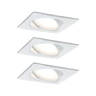 PAULMANN - EBL Set Nova Plus Coin dim eckig schwenk LED 3x6W 470lm 2700K weiss matt/Alu