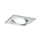 PAULMANN - EBL Set Nova eckig schw LED 3-stepdim 1x 6,5W 230V GU10 51mm Alu ged/Alu