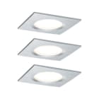 PAULMANN - EBL Set Nova Plus Coin dim eck starr LED 3x6W 2700K 230V 51mm Alu ged./Alu
