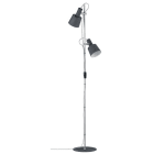 PAULMANN - Neordic Haldar Stehleuchte max.2x20W E14 Dunkelgrau/Chrom matt 230V Metall