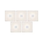 PAULMANN - LumiTiles Basic Set Square 10x10cm 5x0,8W 2700K 12V weiss Kst/Alu