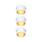 PAULMANN - EBL Set Gil Coin 3StepDim rd starr LED 3x6W 2700K 230V weiss matt/gold Alu