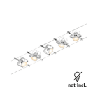 PAULMANN - Wire Set MacII max5x10W GU5,3 Chrom matt/Chrom 12V DC 60VA Kunststoff/Metall