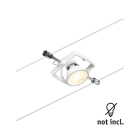 PAULMANN - Wire Spot MacII max1x10W GU5,3 Weiß matt/Chrom 12V DC 60VA Kunststoff/Metall