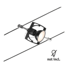 PAULMANN - Wire Spot MacII max1x10W GU5,3 Schwarz matt/Chrom 12V DC 60VA Kunststoff/Metall