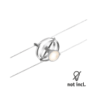 PAULMANN - Wire Spot Cardan max1x10W GU5,3 Chrom m/Chrom 12V DC 60VA Kunststoff/Metall