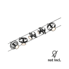PAULMANN - Wire Set Cardan max5x10W GU5,3 Schwarz matt/Chrom 12V DC 60VA Kunststoff/Metall