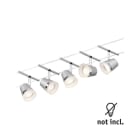 PAULMANN - Wire Systems DC Set Cone max5x10W Chrom matt/Chrom GU5,3 12V DC 60VA Kst/Met