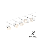 PAULMANN - Wire Systems DC Set Cone max5x10W weiss matt/Chrom GU5,3 12V DC 60VA Kst/Met