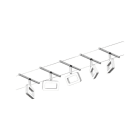 PAULMANN - Corduo Wire System DC Frame 5x4,8W Chr matt /Chrom 230V/12V DC 60VA Kst 3000K