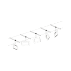 PAULMANN - Corduo Wire System DC Frame 5x4,8W Ws matt /Chrom 230V/12V DC 60VA Kst 3000K