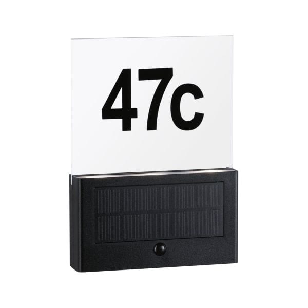 PAULMANN - Outdoor Solar Hausnummer Neda IP44 3000K PIR Anthrazit