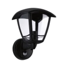 PAULMANN - Outdoor 230V Wandl Classic curved PIR IP44 E27 Klarglas/schwarz ohne LM