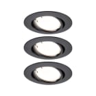 PAULMANN - EBL Set Base Zigbee Coin Dimmbar schwenkbar 3x430lm 230V Schwarz matt