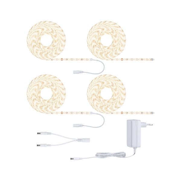 PAULMANN - SimpLED Strip Set 20m Warmweiß 48W 230/24V DC Weiß Metall Kst