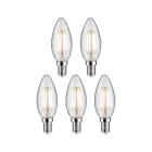 PAULMANN - LED 5er Pack Kerze 470lm 2700K klar E14 230V