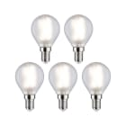 PAULMANN - LED 5er Pack Tropfen E14 470lm 4000K matt E14 230V