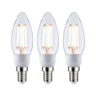PAULMANN - LED Eco-Line 3er Pack Kerze E14 525lm 2,5W 3000K klar 230V