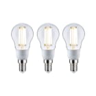 PAULMANN - LED Eco-Line 3er Pack Tropfen E14 525lm 2,5W 3000K klar 230V