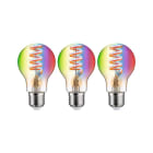 PAULMANN - LED ZB Fil RGBW 3er AGL E27 470lm 2200K-6500K dim gold 230V