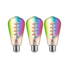 PAULMANN - LED ZB Fil RGBW 3er ST64 E27 470lm 2200K-6500K dim gold 230V