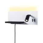 PAULMANN - Serra WL LED 5,5W/2,6W Links USBC Weiß Schwarz 230V Metall