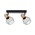 PAULMANN - Spotlights Lanka max, 2x20W E14 230V Schwarz / Holz