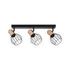 PAULMANN - Spotlights Lanka max, 3x20W E14 230V Schwarz / Holz