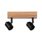 PAULMANN - Spotlights Arvid max, 2x20W E27 230V Schwarz / Holz