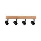 PAULMANN - Spotlights Arvid max, 4x20W E27 230V Schwarz / Holz